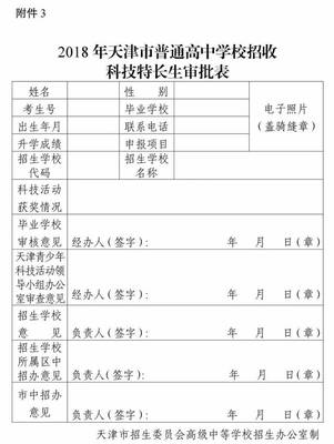 详解天津中考特长生招生政策 以科技类为例